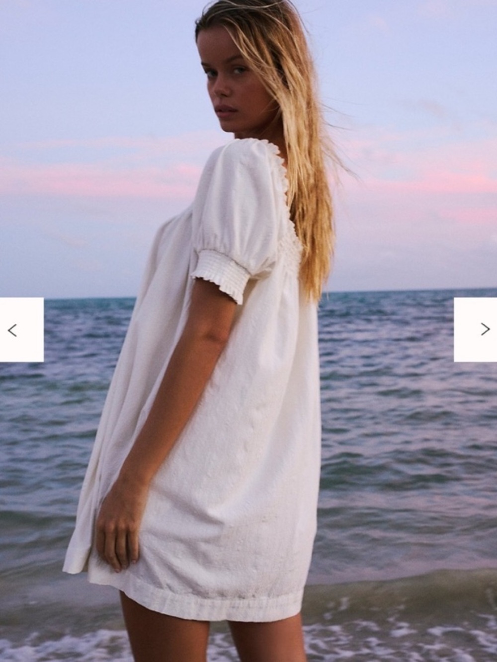 Free People Mila Cotton Poplin Mini Dress Medium - Picture 4 of 8